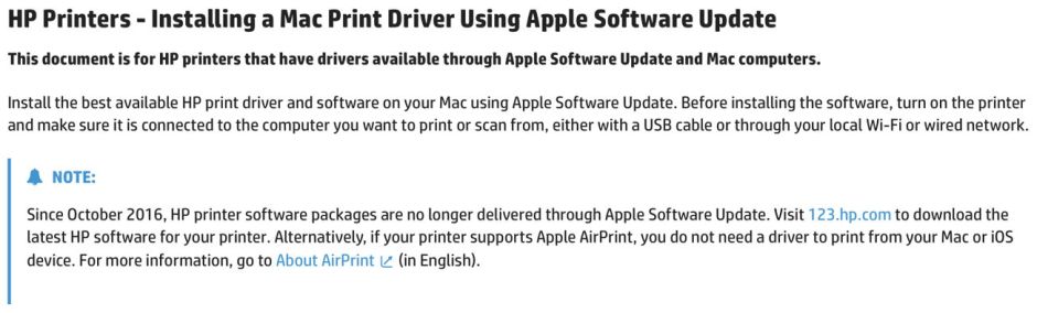 Hp printer software for mac os x